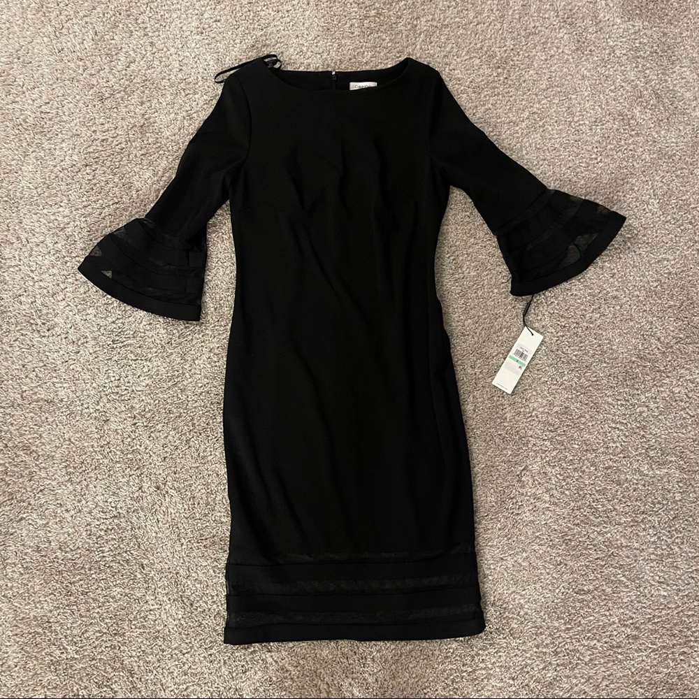 NWT Calvin Klein Black Midi Dress